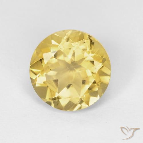 1.91ct Naturale Giallo miele Citrino, Rotondo, VVS