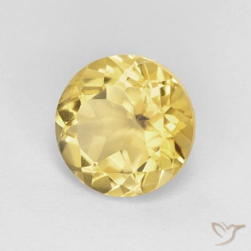 Citrino Giallo miele naturale da 1.91 ct, Rotondo, VVS