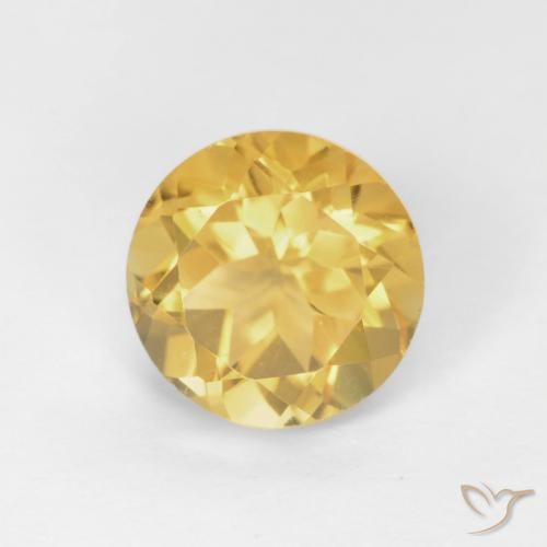 1.73ct Naturale Arancio dorato Citrino, Rotondo, VVS