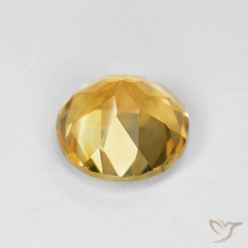 Citrino Arancio dorato naturale da 1.73 ct, Rotondo, VVS
