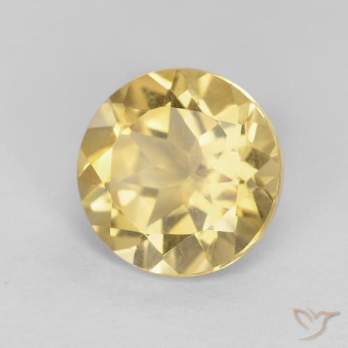 Citrino Oro medio naturale da 1.86 ct, Rotondo, VVS