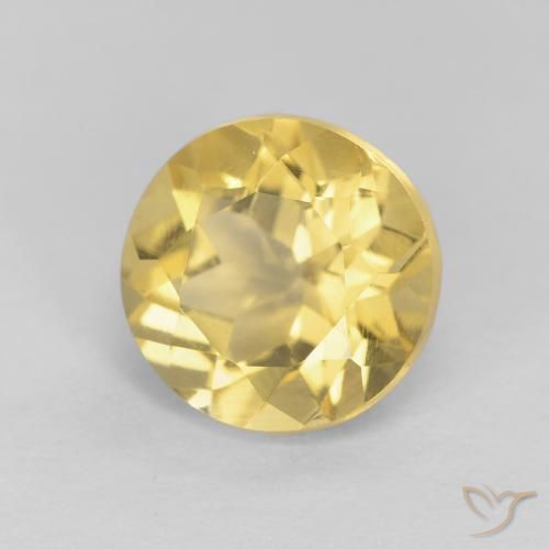 Citrino Oro medio naturale da 1.84 ct, Rotondo, VVS
