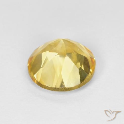 Citrino Oro giallastro naturale da 1.78 ct, Rotondo, VVS