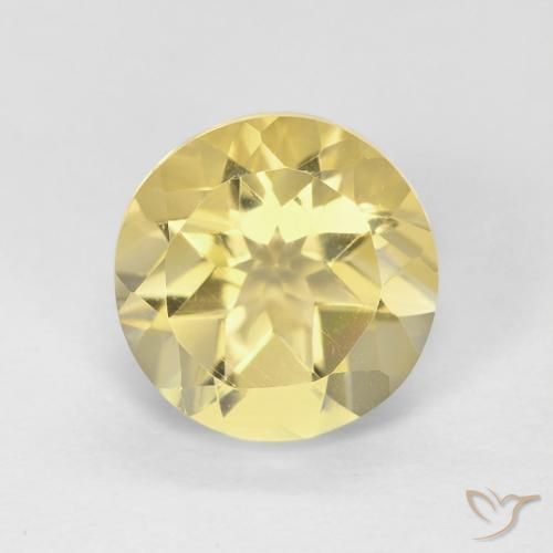 1.83ct Naturale Giallo terroso Citrino, Rotondo, VVS