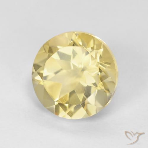 Citrino Giallo terroso naturale da 1.83 ct, Rotondo, VVS