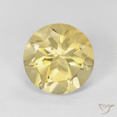 1.95ct Naturale Giallo Digione molto chiaro Citrino, Rotondo, VVS