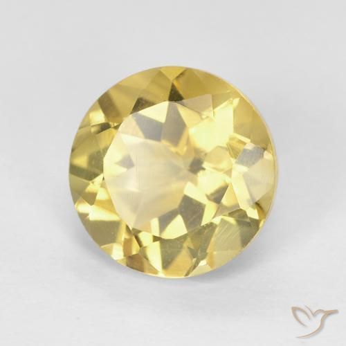 Citrino Giallo terroso naturale da 1.94 ct, Rotondo, VVS