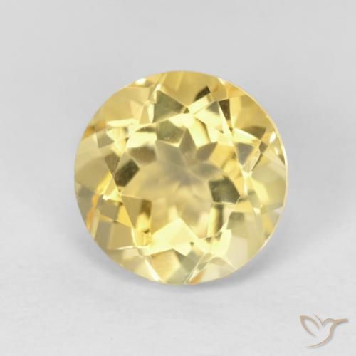 1.96ct Naturale Giallo chiaro Citrino, Rotondo, VVS