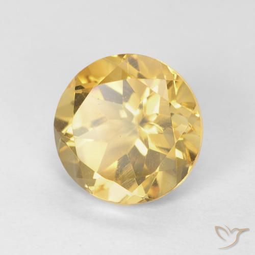 Citrino Dorato naturale da 1.82 ct, Rotondo, VVS