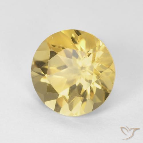 Citrino Dorato naturale da 1.71 ct, Rotondo, VVS