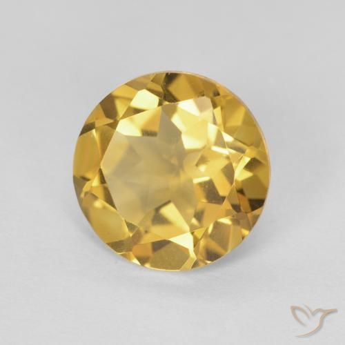 Citrino Dorato medio naturale da 1.70 ct, Rotondo, VVS