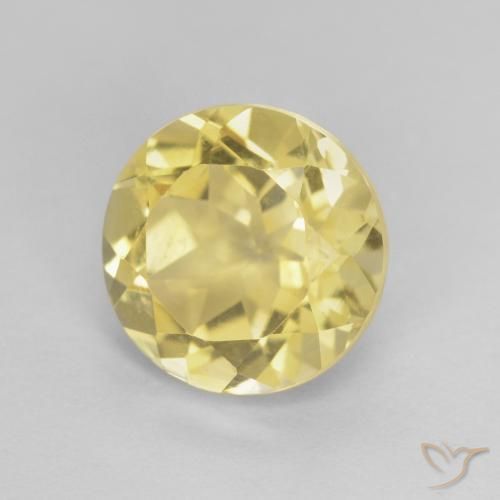 Citrino Oro giallastro naturale da 1.99 ct, Rotondo, VVS