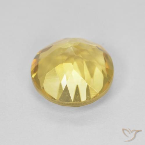 Citrino Oro giallastro naturale da 1.99 ct, Rotondo, VVS