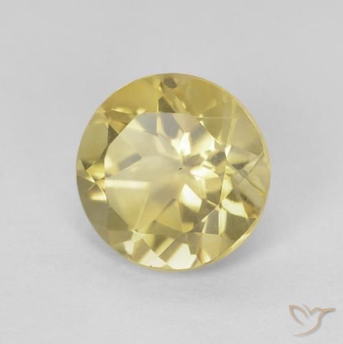Citrino Giallo dorato naturale da 1.79 ct, Rotondo, VVS