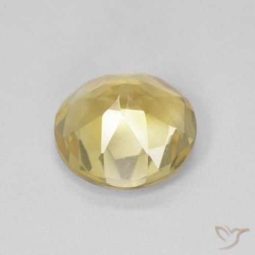 Citrino Giallo dorato naturale da 1.79 ct, Rotondo, VVS