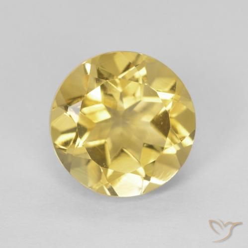 1.97ct Naturale Giallo dorato Citrino, Rotondo, VVS