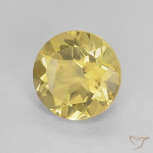 Citrino Giallo dorato naturale da 1.97 ct, Rotondo, VVS