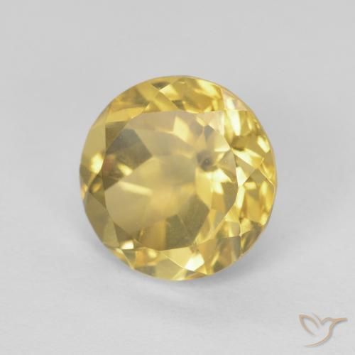 Citrino Marrone Dorato Molto Chiaro naturale da 1.98 ct, Rotondo, VVS