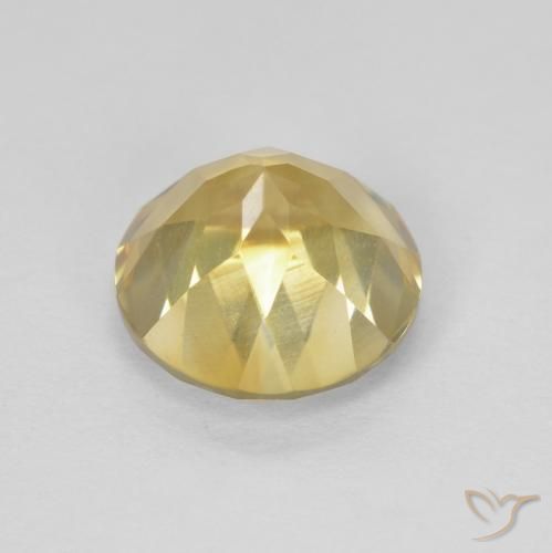 Citrino Marrone Dorato Molto Chiaro naturale da 1.98 ct, Rotondo, VVS