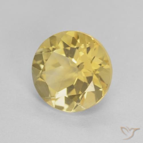 Citrino Marrone Dorato Molto Chiaro naturale da 1.87 ct, Rotondo, VVS