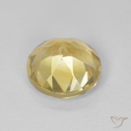 Citrino Marrone Dorato Molto Chiaro naturale da 1.87 ct, Rotondo, VVS