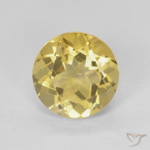 1.96ct Naturale Marrone Dorato Molto Chiaro Citrino, Rotondo, VVS