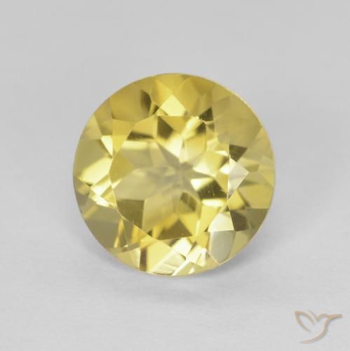 Citrino Giallo dorato naturale da 1.86 ct, Rotondo, VVS