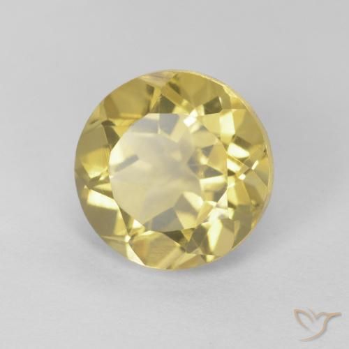Citrino Oro giallastro naturale da 1.93 ct, Rotondo, VVS