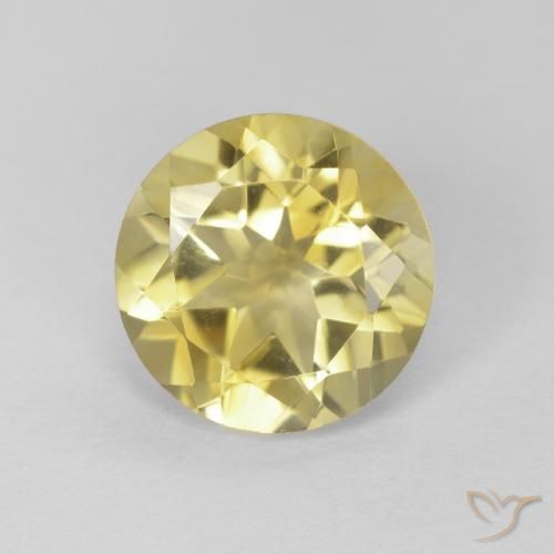 1.75ct Naturale Oro giallastro Citrino, Rotondo, VVS