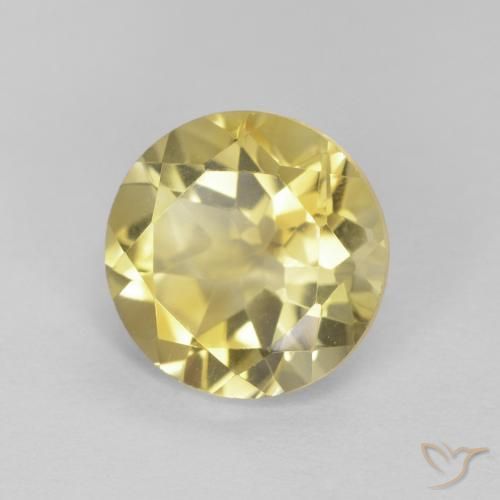 Citrino Oro giallastro naturale da 1.75 ct, Rotondo, VVS