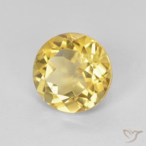 Citrino Dorato naturale da 1.86 ct, Rotondo, VVS