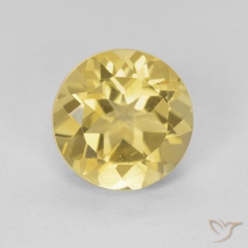 2.05ct Naturale Giallo chiaro Citrino, Rotondo, VVS