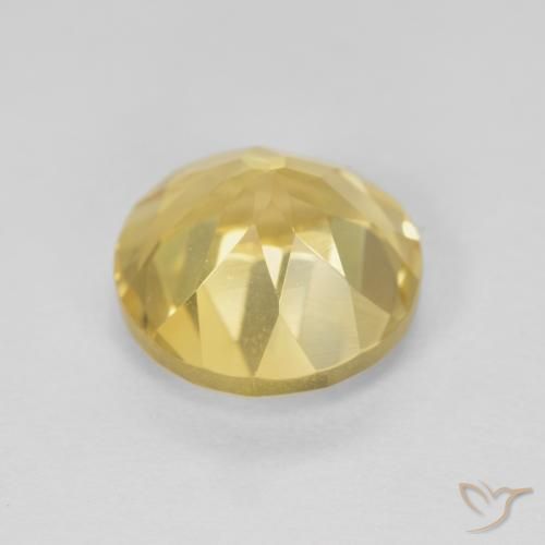Citrino Giallo chiaro naturale da 2.05 ct, Rotondo, VVS