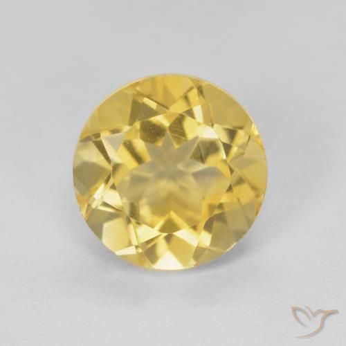 1.97ct Naturale Oro chiaro Citrino, Rotondo, VVS