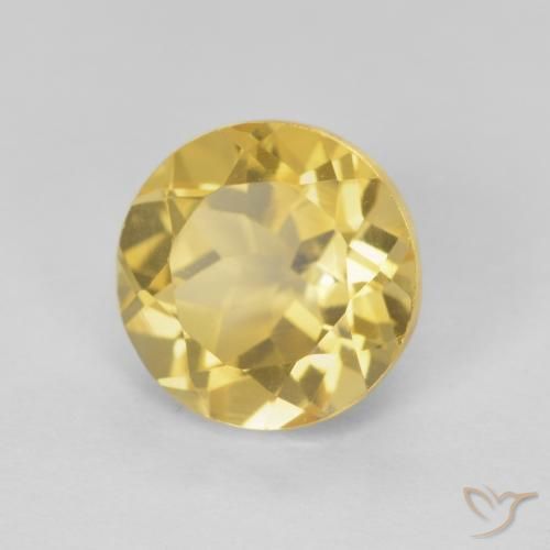 Citrino Oro chiaro naturale da 1.97 ct, Rotondo, VVS