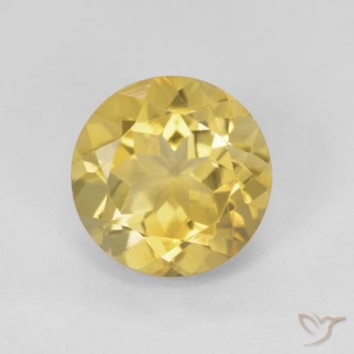 1.89ct Naturale Giallo senape Citrino, Rotondo, VVS
