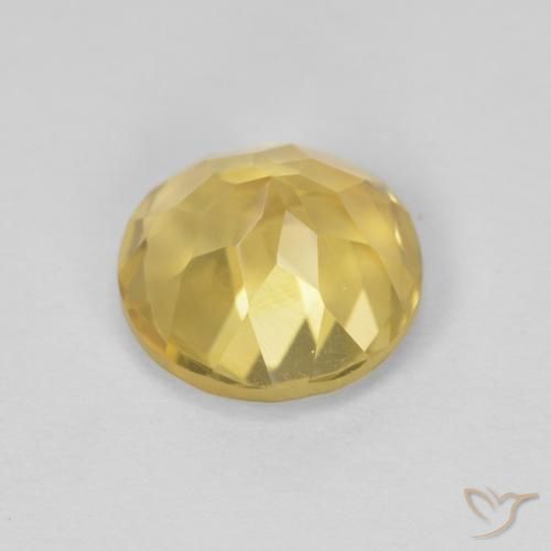 Citrino Giallo senape naturale da 1.89 ct, Rotondo, VVS