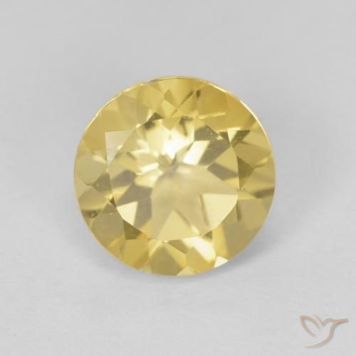 1.88ct Naturale Giallo chiaro Citrino, Rotondo, VVS