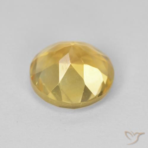 Citrino Giallo chiaro naturale da 2.00 ct, Rotondo, VVS