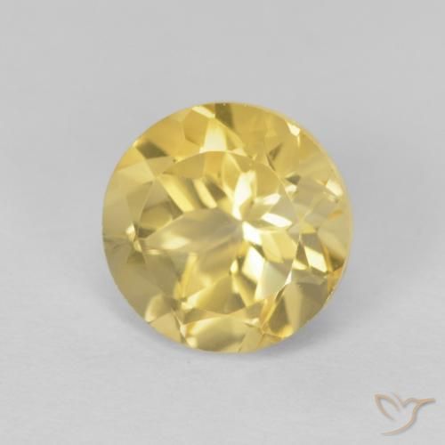 Citrino Marrone Dorato Molto Chiaro naturale da 1.96 ct, Rotondo, VVS