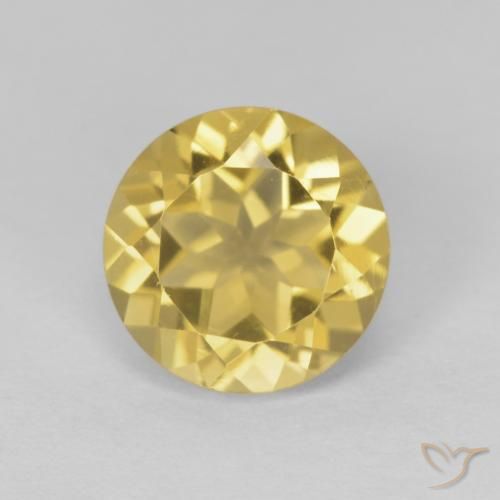 1.97ct Naturale Giallo di Digione Citrino, Rotondo, VVS