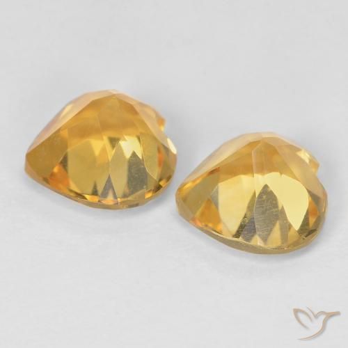 Gemme di Citrino Medium Dark-Golden naturale da 1.46 ct, Cuore, VVS