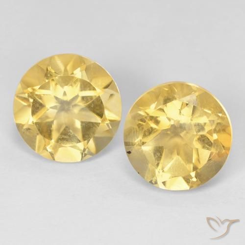 3.52ctw Naturale Oro giallastro Citrino, Rotondo, VVS