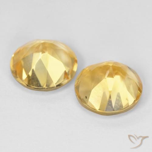 Gemme di Citrino Oro giallastro naturale da 3.52 ct, Rotondo, VVS