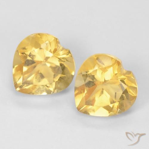 1.59ctw Naturale Oro giallastro Citrino, Cuore, VVS-VS