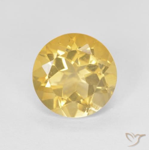 1.81ct Naturale Giallo chiaro Citrino, Rotondo, VVS