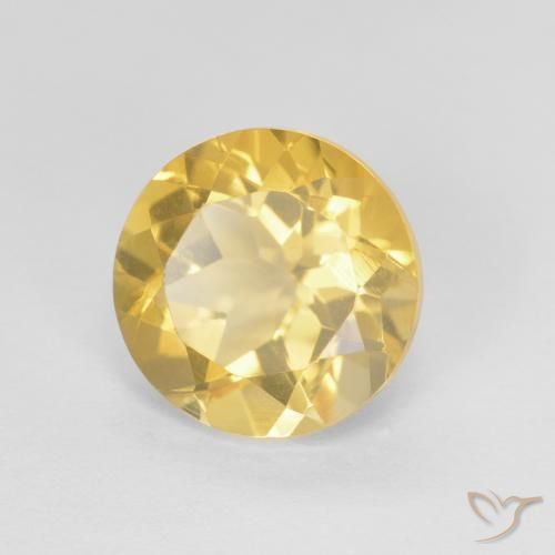Citrino Giallo chiaro naturale da 1.81 ct, Rotondo, VVS