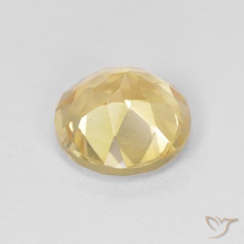 Citrino Giallo chiaro naturale da 1.81 ct, Rotondo, VVS