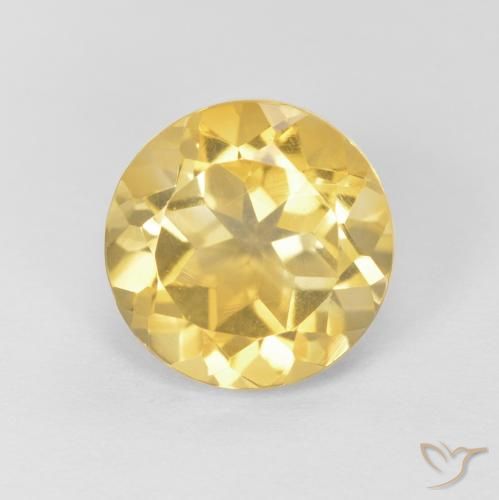 2.05ct Naturale Giallo dorato chiaro Citrino, Rotondo, VVS