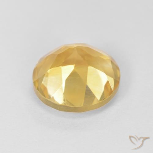 Citrino Giallo dorato chiaro naturale da 2.05 ct, Rotondo, VVS